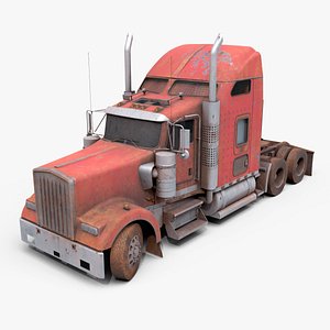 Heavy Truck 02 Chassis Old Dusty All PBR Unity UE Textures model