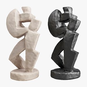3D Cubist Man figure art model