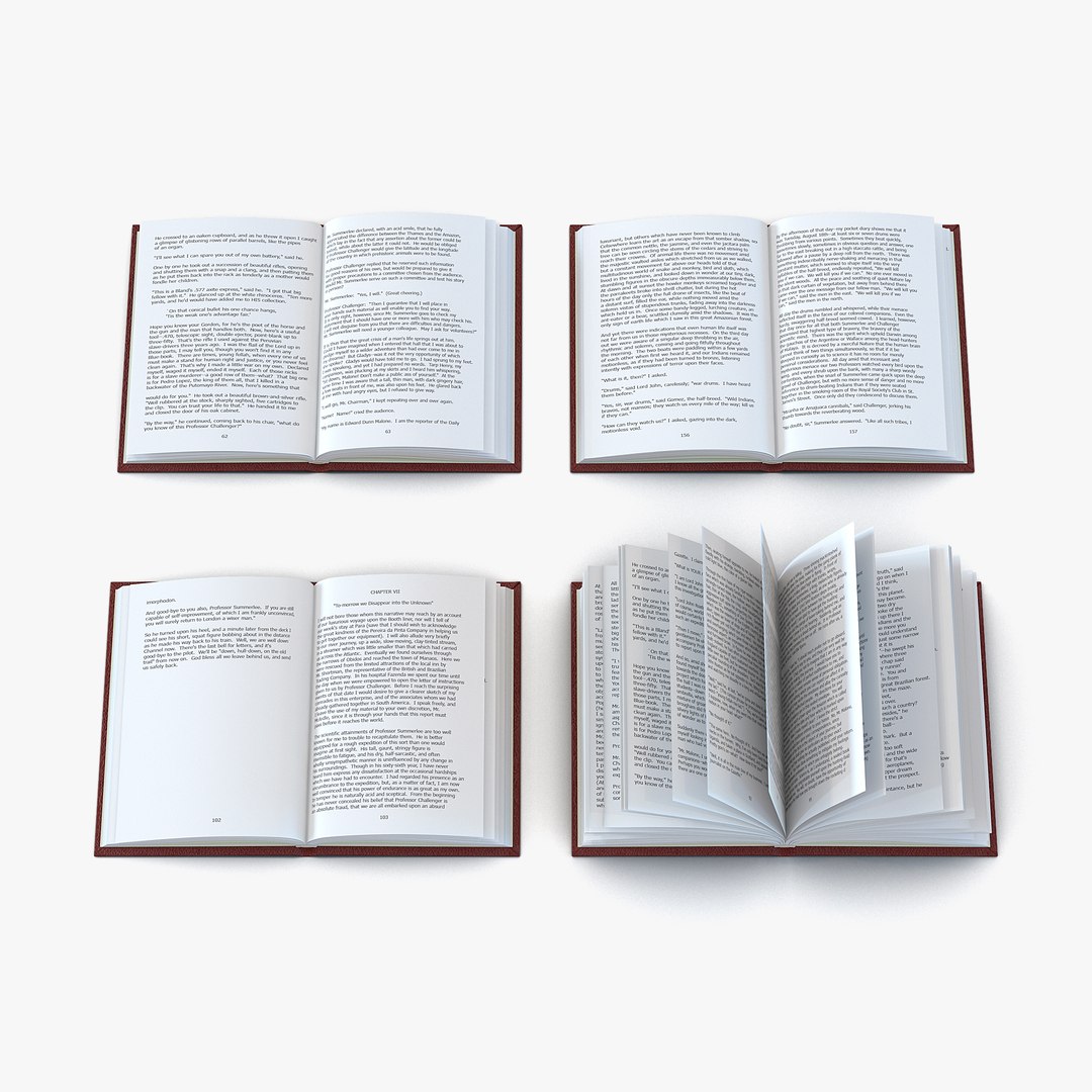Open Books Set 3D model preview