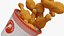 Realistischer Eimer mit frittiertem Hähnchen