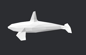 low poly whale