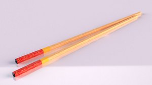 kuayzi bamboo sticks chinese 3D model