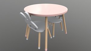 Kids Chair Table 3D