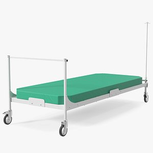 3D Hospital Bed with Mattress Flat model