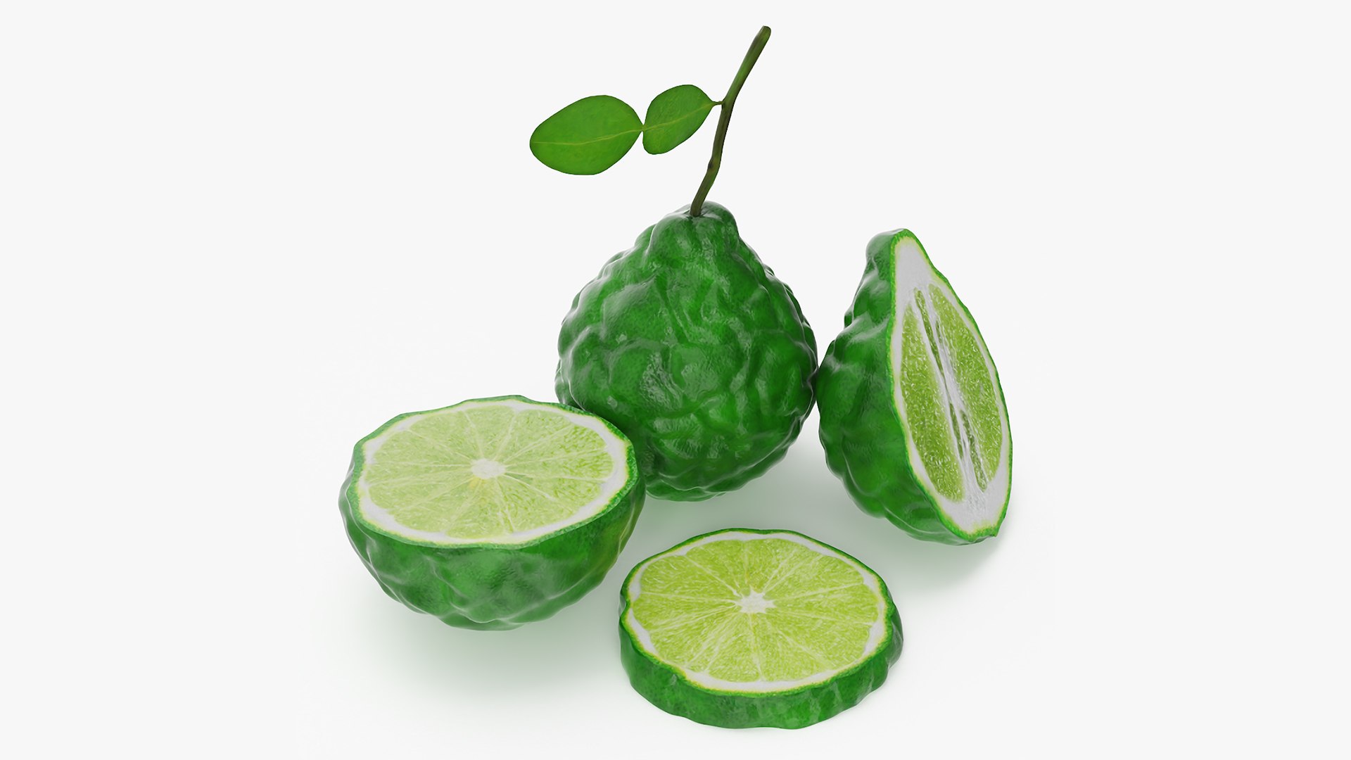 Bergamot Fruits 3D model preview