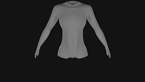 free basemesh human-body arms hands 3d model