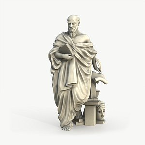 Ancient Writer Statue 3D model
