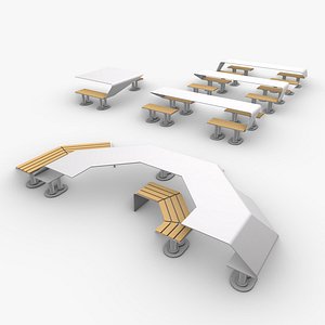 Modular Contemporary Picnic Table Collection