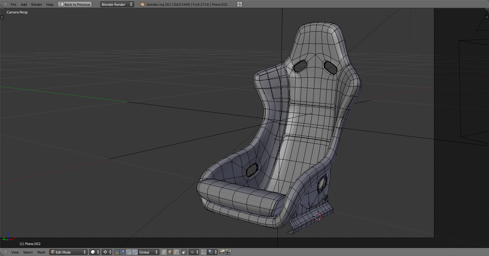 free competition car seat 3d model