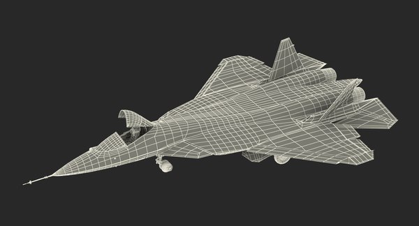 3d model sukhoi t-50 pak fa