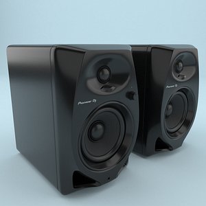 Pioneer Monitor Speakers DM-40D  Black 3D model
