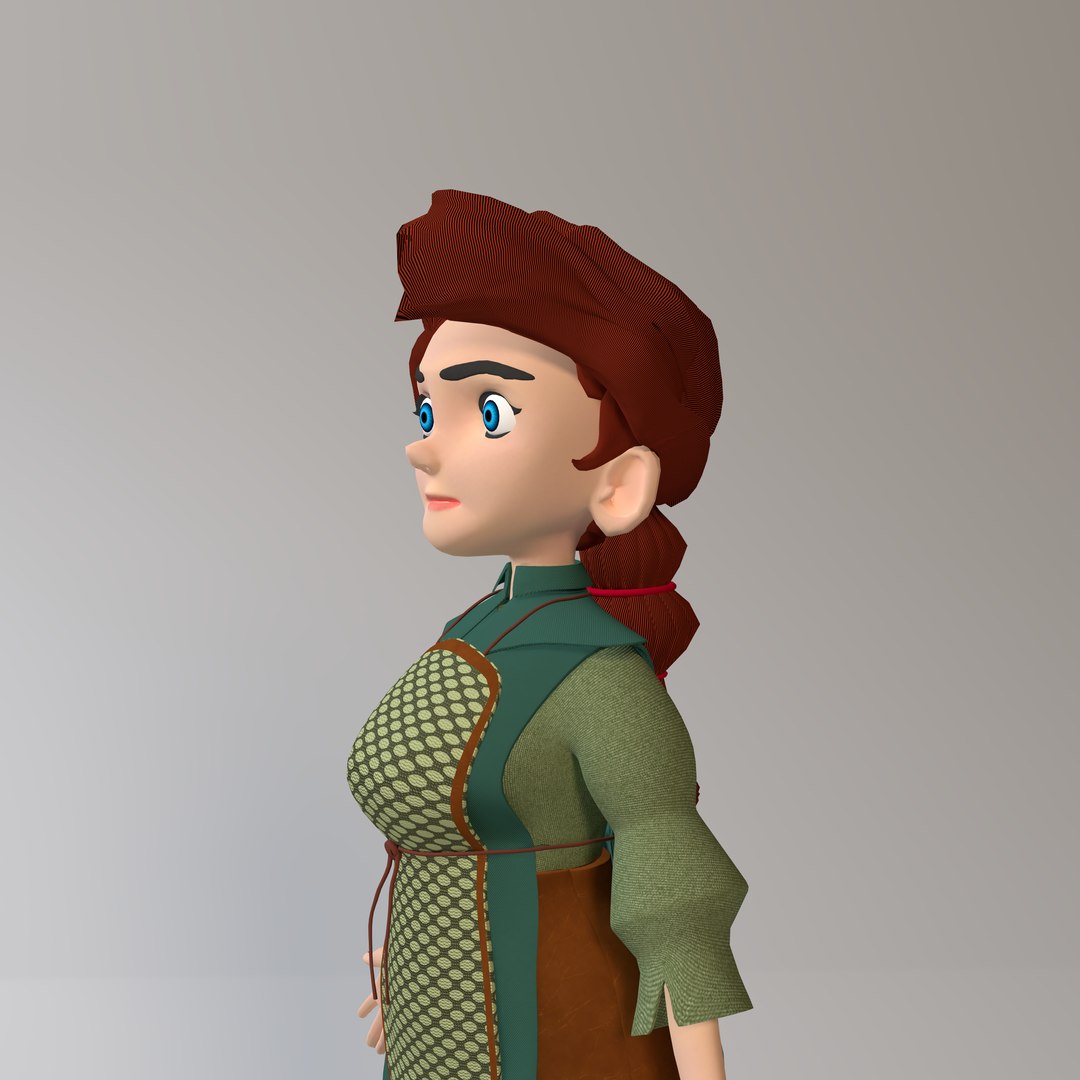Female Cartoony Character 3D - TurboSquid 2174723