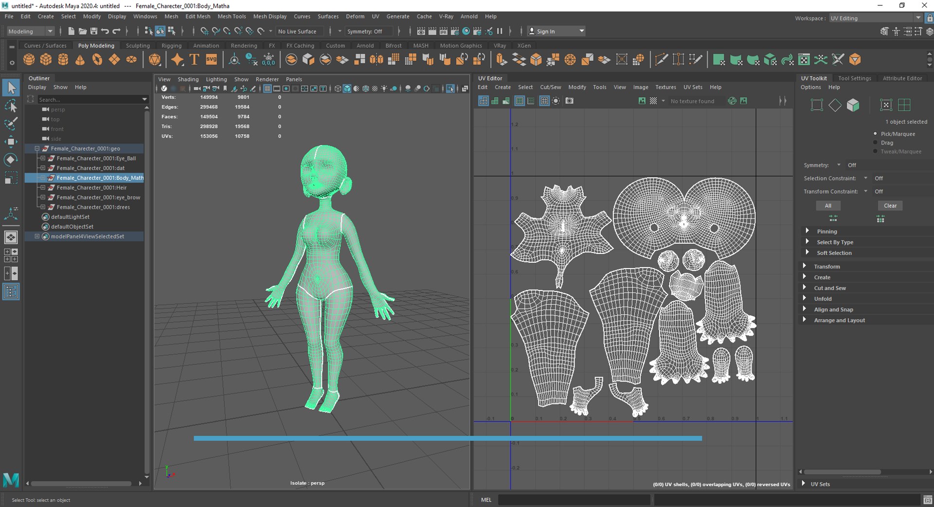 Female Cartoony Character 3D - TurboSquid 2174723