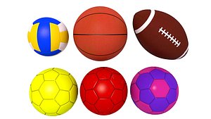 3D basketball Ball, soccer ball, American football,volleyball ball