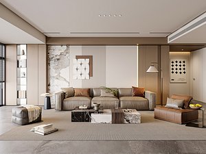 Modern Minimalist Dark Living Room