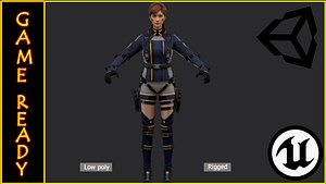 Lucy  Warrior Game Ready Character model
