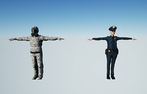 com personagens 3D model