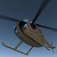 light helicopter hughes oh 3d max