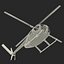 light helicopter hughes oh 3d max