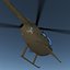 light helicopter hughes oh 3d max