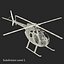 light helicopter hughes oh 3d max