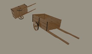 3D wooden cart