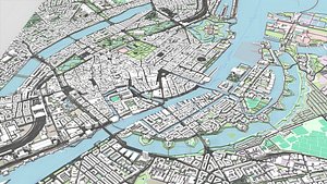 Cityscape Copenhagen Denmark model