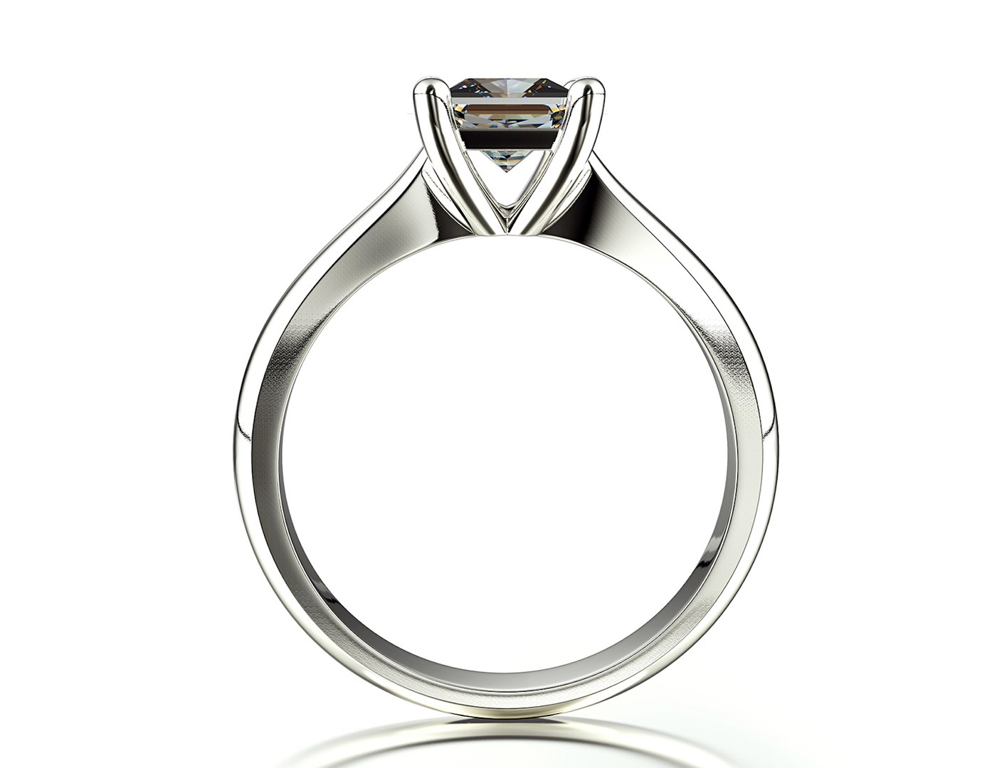 3D Gold engagement ring with diamond set of sizes 0067 V1 model ...