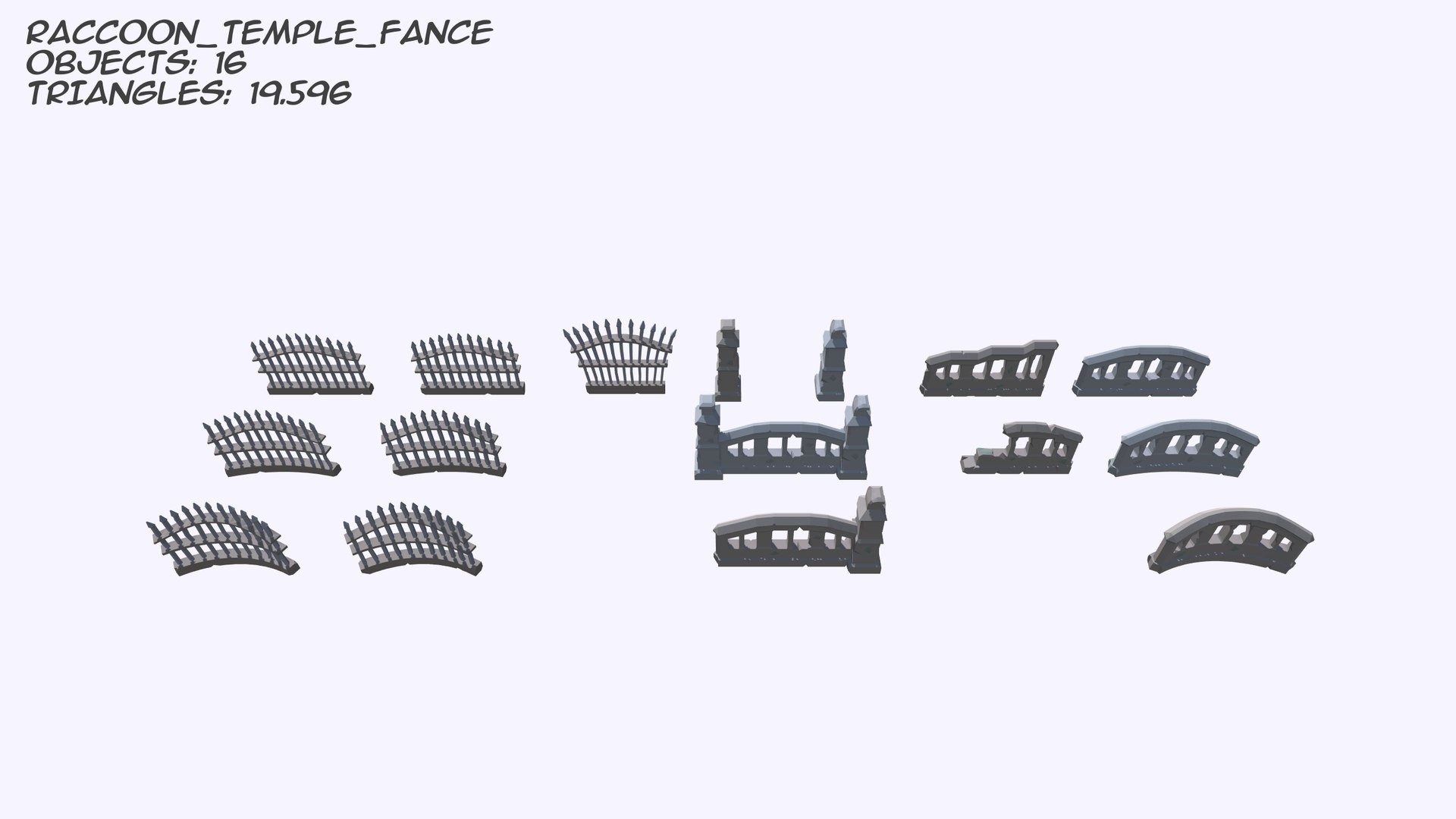 Stylized Raccoon Temple - Molel Pack Model - TurboSquid 2243773