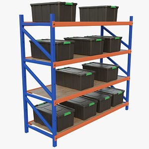 Shelf And Storage Box 1 Basic 3D model