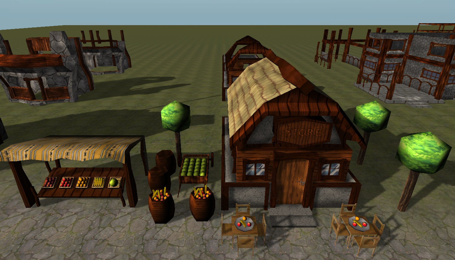 Buildings Store Magic 3d Model