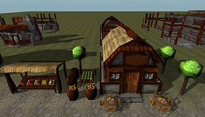buildings store magic 3d model