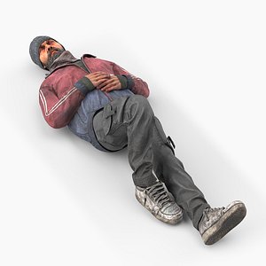 Sleeping Homeless Man