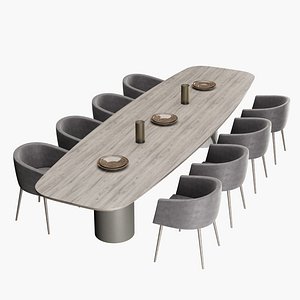 3D Modern dining table 4 model