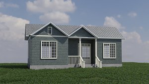 Simple House 001 3D model
