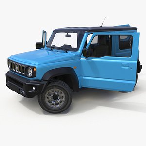 Suzuki Jimny 2025 Three Door SUV Blue Rigged