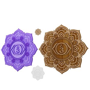 Ajna chakra multilayer cnc cut and 3d printable wall decor 3D model