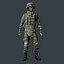 3D soldier games model