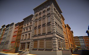 3D houses buildings model