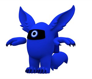 blue werewolf 3D