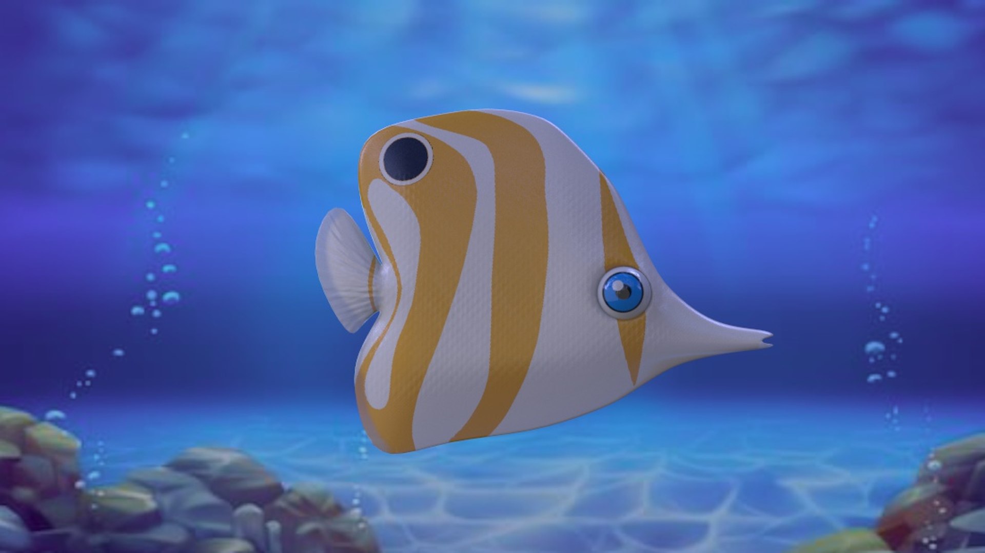 Butterflyfish Cartoon 3D model - TurboSquid 2021305