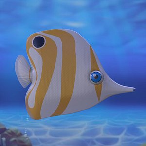 Butterflyfish Cartoon  3D model