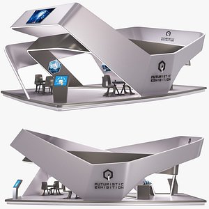 Futuristic Exhibition Stand 18 3D model
