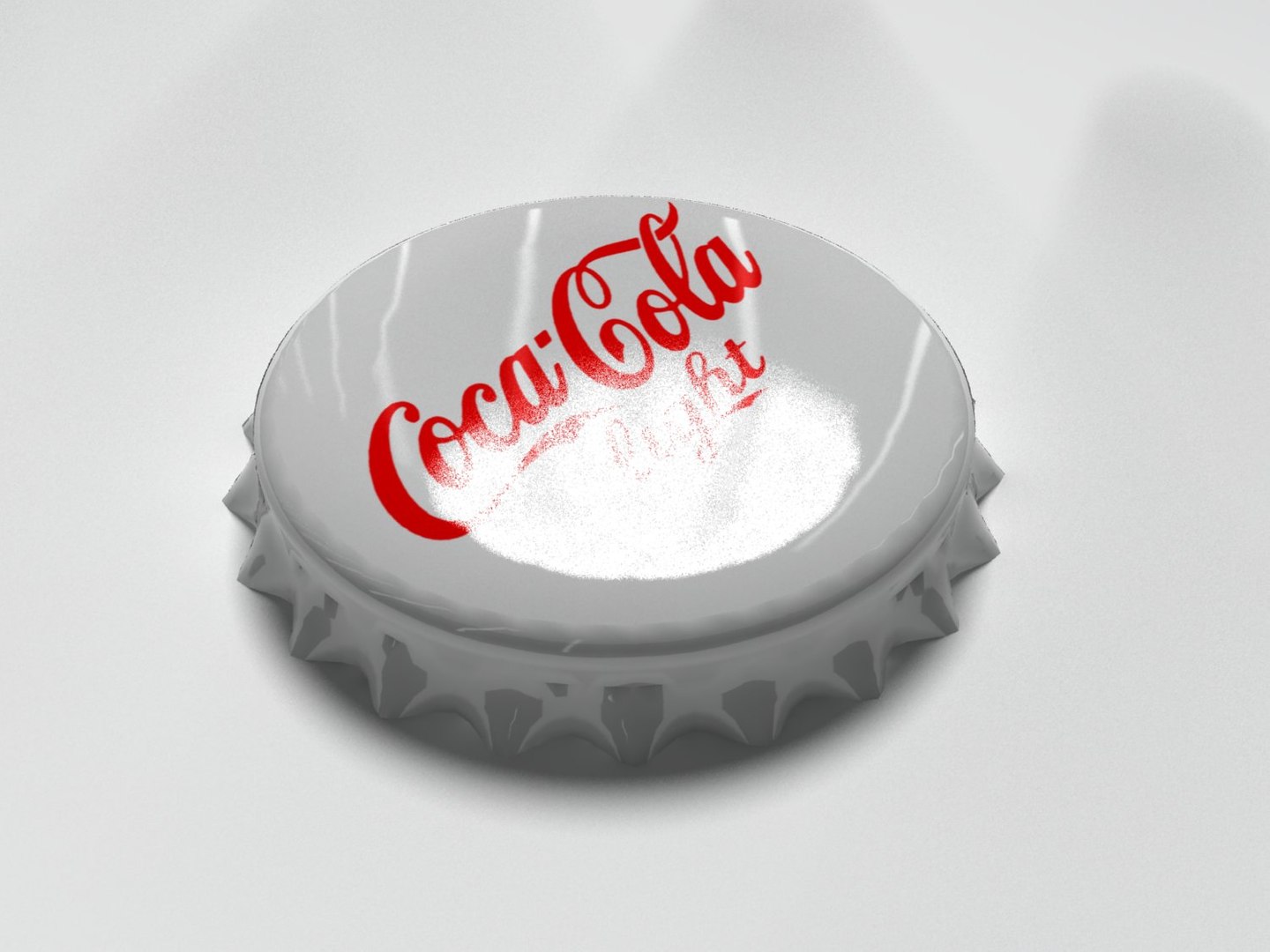 Cola Light Bottle Tin 3d Model