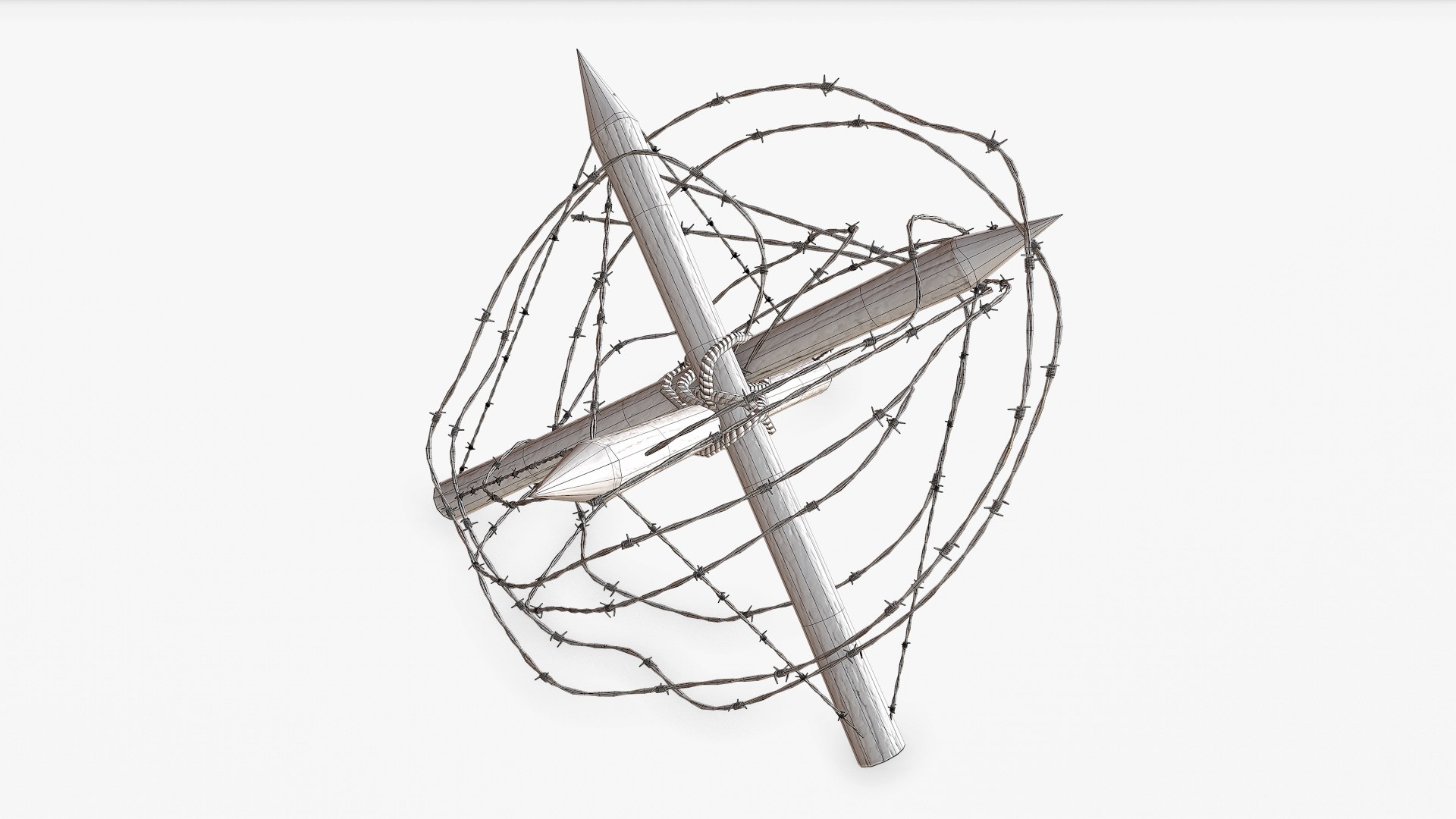 barbed wire fence obstacles 3D model https://p.turbosquid.com/ts-thumb/cH/fBjyYJ/mjq8CjV6/barbedwireobstacle_014/jpg/1572009425/1920x1080/fit_q87/189f468e7942b688884c324b4b7ef083731ca501/barbedwireobstacle_014.jpg