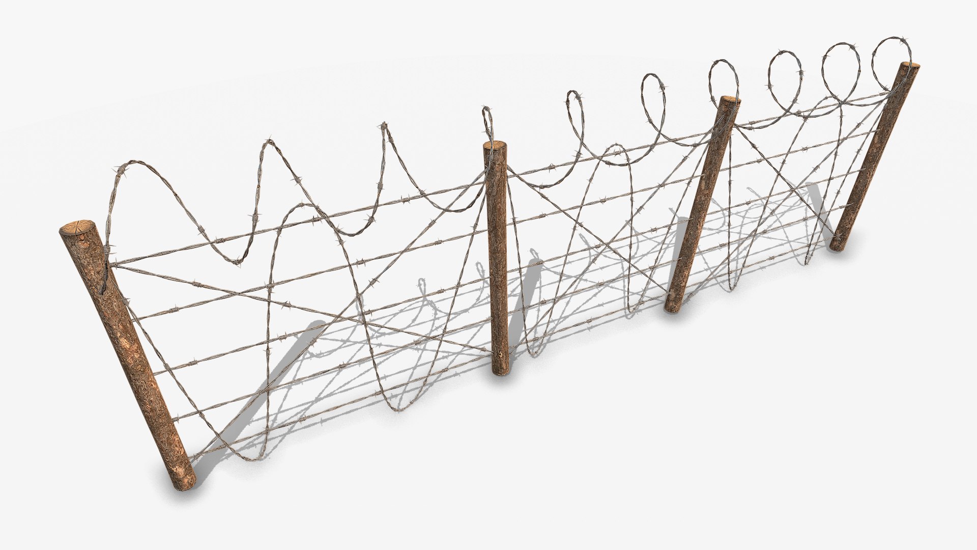 barbed wire fence obstacles 3D model https://p.turbosquid.com/ts-thumb/cH/fBjyYJ/wQMAwwiH/bwf_01/jpg/1572009446/1920x1080/fit_q87/6bdfa97bf148c72d66017f93004a78c00052c6db/bwf_01.jpg