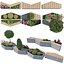 Sistema modular de jardineras urbanas de hormigón - Conjunto de paisajismo moderno