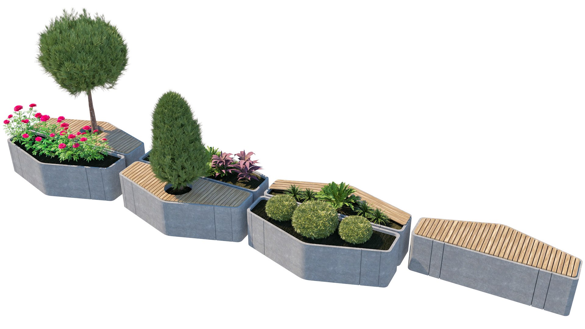 3D model Modular Urban Concrete Planter  Bench System - Modern Landscape Set https://p.turbosquid.com/ts-thumb/cH/gZXPMu/T6/render2/jpg/1774211591/1920x1080/fit_q87/a80986ecaafcd32ac5e567ac71ac2ca3f60d1c87/render2.jpg