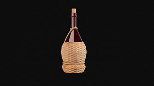 3D model Old Wine Bottle Game Ready