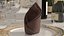 Dinner Plate Setting with Folded Napkin Brown
